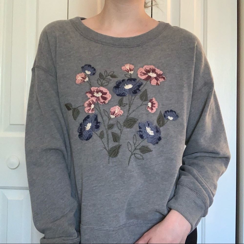 Soft floral sweater